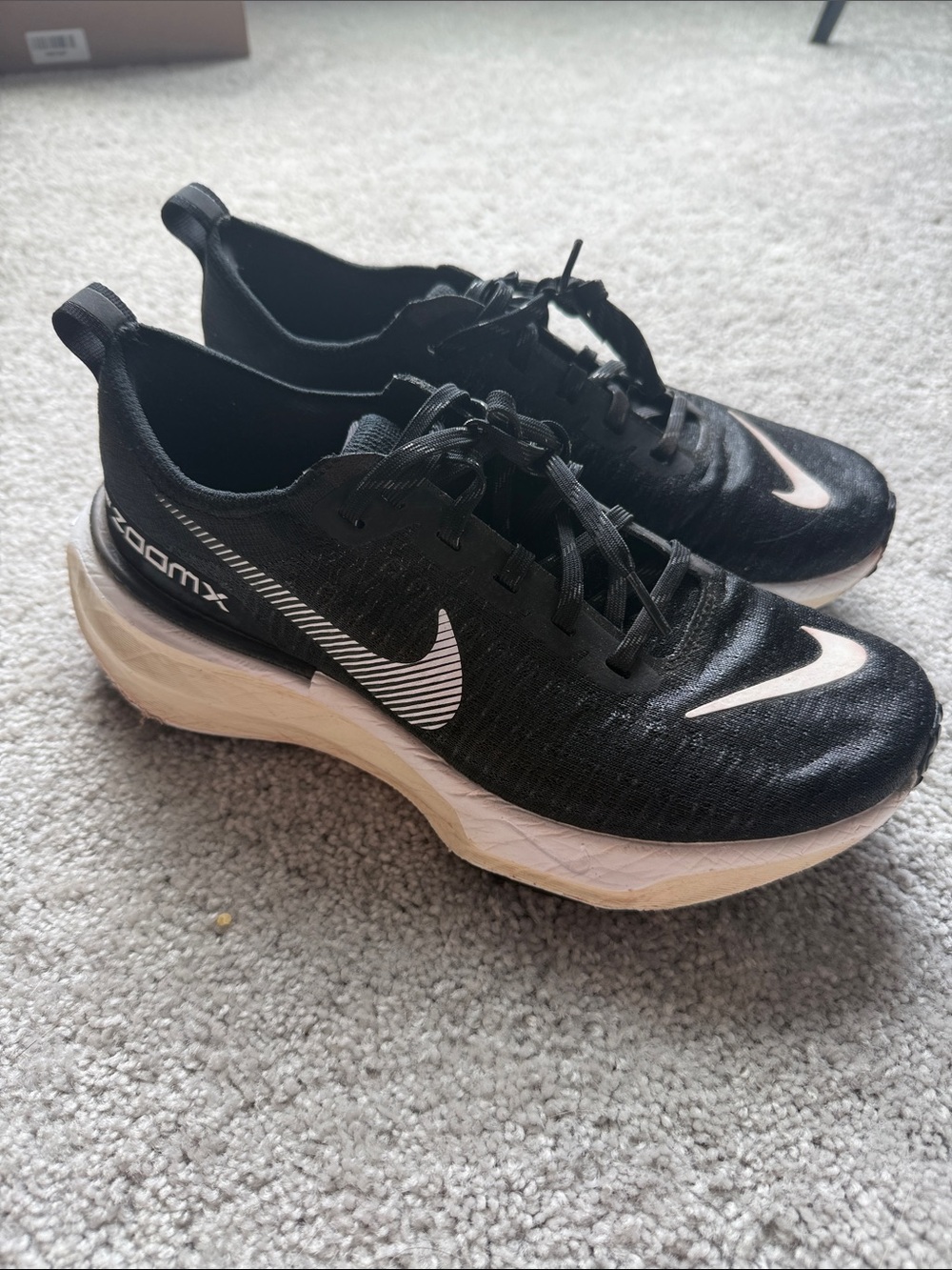 Nike Women's Black and White ZoomX Running Sneakers